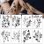 Temporary tattoos for women sexy thigh chest shoulder stomach Large flower huge fake tattoos Exquisite and aesthetic Designed By Real Tattoo Artists | Roarhowl tattoo rose 8 sheets Pattern 18