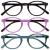 Opulize zen reading glasses 3 Pack Small round frame spring hinges scratch-resistant dark brown pink turquoise men women rrr24-24q +1.50 dark brown / pink / turquoise blue +1.50 diopters