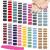 Nail ticker 16 sheets 256 pieces glitter nail foil self -adhesive with 5 pieces of nail files nail sticker nail art sticker nail sticker self -adhesive manicure sticker beautiful fashion diy decoration
