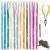 Hair Tinsel Kit Hair Extensions 47 Inches 12 Colors 2400 Strands Sparkling Tinsel Christmas New Year Halloween Cosplay Party Tinsel With tool Kit 12 colors 3 tools