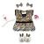 Build Your Bears Wardrobe Teddy Bear Clothes fits Build a Bear Teddies Leopard Sleeved Dress 2 Bows (brown)