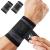 HiRui Wrist Brace Wrist Wraps Compression Wrist Strap, Wrist Support for Work Fitness Weightlifting Sprains Tendonitis, Carpal Tunnel Arthritis, Pain Relief, Adjustable Wristbands 2 PACK (Black, M) Black Medium (Pack of 2)