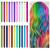 Aomy colored hair extension 22 pieces of hair for clipping colorful hair extension clips hair extensions extensions for women/girls children party festival decoration 50cm 22 colors - curly