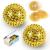 2 pieces Magnetic Acupressure Balls & 3 pieces Massage rings for finger hedgehog ball massage Small 32 mm diameter Skills Borderline Set for stress relief or massage (gold)