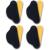 Sulpo 4 pairs Real leather heel cushion - heel protection against bladder & friction - heel pillow for shoes - shoe heels repair - self -adhesive heel pads - anti -slip hook cushion - black