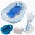 MINIVON Bedpan Set with 30 Disposable Liners Super Absorbent Pads and Gloves - Pack 30 Count - Bed Pan for Elderly Women Females Bedridden Patients Bedpan for Men