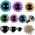 UPINS 180Pcs Safety Eyes and Noses for Amigurumi Large Plastic Craft Crochet Eyes for Stuffed Animals DIY Puppet Bear Toy Doll Making Supplies 12-30mm Shiny