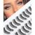 Wrong eyelashes nerz cat eyelashes Full volume eyelashes artificial eyelashes glam-look eyelashes 3D-faux-nerzx-meskinen pack with 10 pairs D-M03 D-M03 (13mm)
