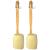 2 Pack Natural Exfoliating Loofah luffa loofa Bath Brush On a Stick - with Long Wooden Handle Back Brush for Men & Women - Shower Sponge Body Back Scrubber