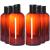 Youngever 10 Pack Plastic Empty Bottles with Disc Cap 8 Ounce, Refillable Cosmetic Bottles, Squeeze Containers for Shampoo, Liquid Body Soap, Lotion, Cream (Amber)