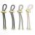 Pulleez Pony Party Sliding Ponytail Holder  Set of 4 - Gold Metalized Charms - Black/Dark Roast/Latte/Blush Elastic Hair Tie Bracelet