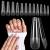 Deciniee Gel Nail Tips 240Pcs Semi Frosted Trapezoidal Nail Tips for Gel Extensions 12 Sizes Full Cover Clear Nails Tips for Acrylic Nails Nail Extension Tips for Nails Salon Home Nail Design 240N-TX