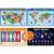 4 Pieces Educational Preschool Placemats for Toddlers and Kids  Non Slip Washable Reusable Learning Placemats for Nursery Homeschool Kindergarten Classroom Supplies (Map  Human Body  Solar System)