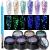 BORN PRETTY Glitter Gel Nail Polish Glow in the Dark Gel Nail Polish Set Luminous Nail Polish Sparkly Shiny Gel Polish Kit with Nail Brush Soak Off Nail Polish Home DIY Manicure Nail Salon Varnish 6Colors glow in dark sequ…