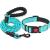 Haapaw Reflecting dog collar padded with soft neoprene breathable nylon dog collars for small medium -sized dogs M (1 -pack) turquoise