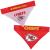Pets First NFL DOG BANDANA - KANSAS CITY CHIEFS REVERSIBLE PET BANDANA. 2 Sided Sports Bandana with a PREMIUM Embroidery TEAM LOGO, Small/Medium. - 2 Sizes & 32 NFL Teams available (KCC-3217-S-M) Small/Medium Kansas City Chiefs