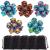 CiaraQ Polyhedral Dice Set (35 Pieces) with Black Pouches, 5 Complete Double-Colors Dice Sets of D4 D6 D8 D10 D% D12 D20 Compatible with Dungeons and Dragons DND RPG MTG Table Games 35 PCS