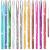Hair Tinsel Strands Kit 47 Inches 12 Colors 2400 Strands Sparkling Party Tinsel Hair Extensions Highlights Multi-Colors Synthetic Hair Streak Bling(12 color/set) 12 colors 1 tool