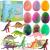 Bath Bombs for Kids with Surprise Toys Inside-9 Pack Organic Dinosaur Bath Bombs Gift Set,Bubble Bath Fizzes,Birthday or Easter Gift for 3 4 5 6 7 8 9 Year Old Girls and Boys (9 Pack) 9 Count (Pack of 1)