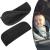 Uraqt baby seat belt shoulder pads 2 pieces universal baby car seat belt pad breathable sleeping pillow neck support for children car belt pads for car seats and strollers (black)