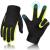 Children cycling gloves winter touchscreen gloves - children running gloves slipproof warm gloves softshell winter gloves windproof bicycle gloves for sporty hiking ride xl yellow