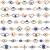 50 Pieces Mixed Alloy Enamel Eye Charms Assorted Evil Eye Connector Charms Rhinestone Diamond Evil Eye Link Charms for DIY Jewelry Necklace Bracelet Crafts Making (Silver  Gold)