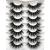 Pooplunch False Eyelashes Cat-Eye Fluffy Faux Mink Lashes 8D Wispy Lashes 7 Pairs Pack Dramatic Long Thick Volume Fake Eye Lash Multipack Fluffy|12-18MM