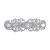 EVER FAITH Silver-Tone Austrian Crystal CZ Art Deco Flower Tear Drop Hair Barrette Clip Clear Clear Silver-Tone