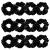 Whaline 12 Pieces Hair Scrunchies Velvet Elastics Scrunchy Bobbles Soft Hair Bands Hair Ties (Black)
