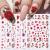 6 Sheets Flower Nail Art Stickers 3D Self-Adhesive Spring Rose Nail Decals Charming Pink Rose Floral Designs Nail Stickers for Acrylic Nail Art Red Rose Nail Art Decoration for Women Girls DIY A1
