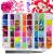 LoveOurHome Nail Glitters Sequins Set Mixed Shaped Holographic Heart Butterfly Neon Star Chunky Glitter Flakes Accessories Manicure Sticker Decorations for Makeup Crafts Resin Nails Neon & Holographic