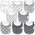 Keababies baby bibs for boys & girls - 8 -pack organic cotton bibs for teething - bibs baby girls & young - bibs tall for infants toddler (grayscale)