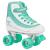Roller Derby Firestar Youth Girl's Quad Roller Skates Size 3 White/Mint