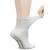 Yomandamor Ladies 6 Pairs Bamboo Diabetic Ankle Socks with Non-Binding Top And Cushion Sole L Size 3-8 6 Pairs White