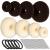 8pcs Hair Donut Bun Maker, FANDAMEI Hair Bun Maker Set with 4pcs Dark Brown &4pcs Beige Donut Bun Makers (2 extra-large, 2 large, 2 medium and 2 small), 5 pieces Hair Elastic Bands,20 pieces Hair Pins