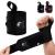 Slim panda wrist bandages 1 pair 45 cm train aid strength training fitness with thumb ring professional bandage wrist wrist protector for strength training calisthenics crossfit women and men black