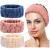 3 pieces spa facial headband for make -up and washing face women spa yoga sport shower face headband elastic head wrap for girls and women (dark pink dark blue milk white)
