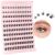 Poiuyoiu single eyelashes manga cluster natural look 120 pieces D-loose 8-16mm false eyelashes Wispy anime lashes reusable fake eyelash extensions with soft band strips W50