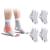 4 Pairs Neuropathy Socks Plantar Fasciitis Socks Compression Socks for Women & Men Ankle Support Brace for Sprained Ankle Breathable Anti-Slip Soothe Socks for Pain Relief White 5-7.5
