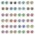 50 Pairs 6mm Halloween Glass Human Eyes for Art Dolls Sculptures Props Masks Fursuits Taxidermy Jewelry Making Flatback
