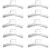 Hair Wave Clips - Set of 10 - Aluminum 3.5 Butterfly Wave Setting Clips - Finger Wave Clips for Hair - Marcel Wave Hair Clips - Fingerwave Clips - Wave Clamps 3.5 Inch (Pack of 10) Matte-Silver Aluminum