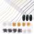 NICENEEDED 12 Strips Metal Nail Art Chains Nail Chains Nail Decorations with Box 3D Gold & Silver & Black Nail Chains Nail Ornaments Nail Art Studs for Manicure Decoration & DIY style 1