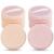 Sibba makeup powder quaste 12 pieces round velours face sponge make-up compact body container setting pressed mixture foundation cream make-up tape strap sponge cushion pink & skin color 12 pieces pink & skin color