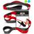 Stretching Strap with Loops - Non Elastic Stretch Band for Physical Therapy, Yoga Strap for Stretching Equipment, Stretch Bands for Exercise and Flexibility - Fascia, Hamstring & Leg Stretcher Belt 10 Loops - Red