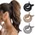 FRDTLUTHW Rhinestone Small Hair Claw Clips for High Ponytail Shining Shark Hair Clips for Women Thick Long Hair (3 Colors Pack of 3) 3Pcs Gold Silver Black