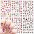 Cute Nail Art Stickers Nail Decals 6 Sheets 3D Self-Adhesive Nail Stickers Design Cute Nail Stickers Cartoon Nail Decals Kawaii Nail Art Charm for Women Girls Nail Art Supplies A-4