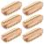 6 Pieces Nail Brushes Wooden Nail Cleaning Brushes Double Sided Scrub Wood Nail Brush Handle Hand Fingernail Brush For Men Women Adult Kid Toe Foot Manicure Pedicure Supplies