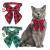 ADOGGYGO Christmas Cat Collars Breakaway with Stylish Bowtie, 2 Pack Red Green Plaid Christmas Kitten Collar with Bell Removable Bow Cat Christmas Collar for Cats Kittens