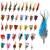 Kenning 39 Pcs Hat Feathers Assorted Feathers for Fedora Hats Colorful Real Feathers for DIY Craft  Christmas Decorations Men Women approx. 8-10 cm