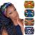 Huachi Wide Headbands for Women Boho Workout Head Bands for Women s Hair African Knotted Non Slip Headwrap Turban Sport Yoga Girls Bandeau Hair Accessories (Pack of 4) Printed 1